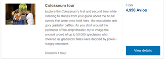 colosseum tour, Avios experiences, BA experiences