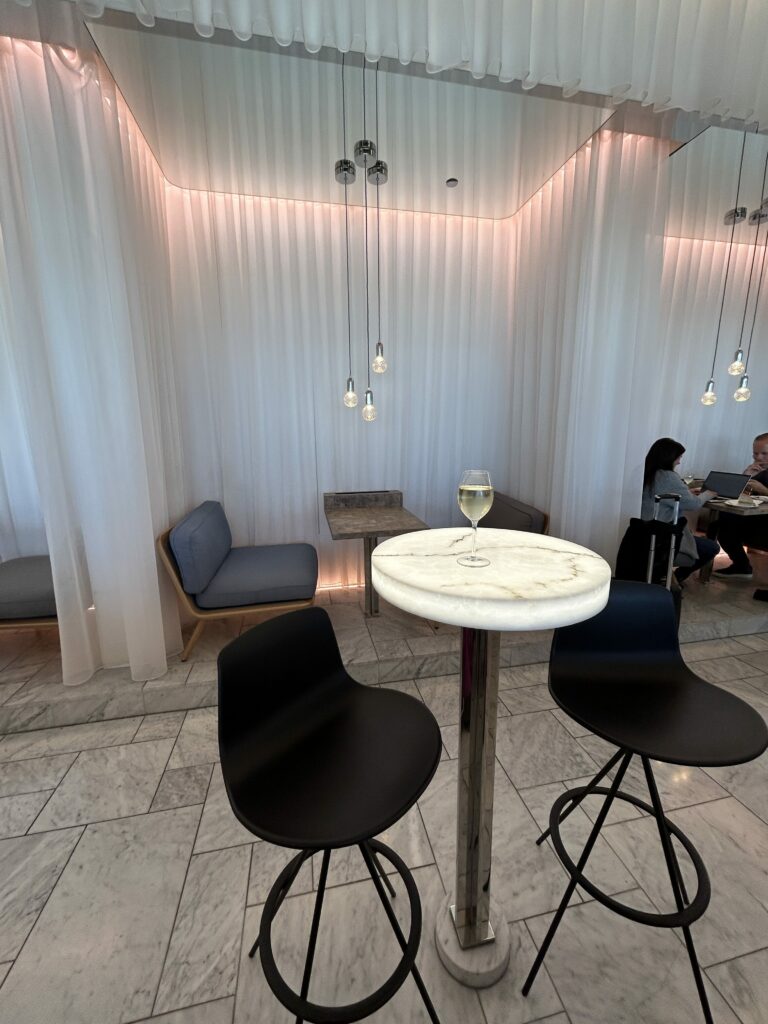 KLM's non Schengen Crown Lounge terrace 