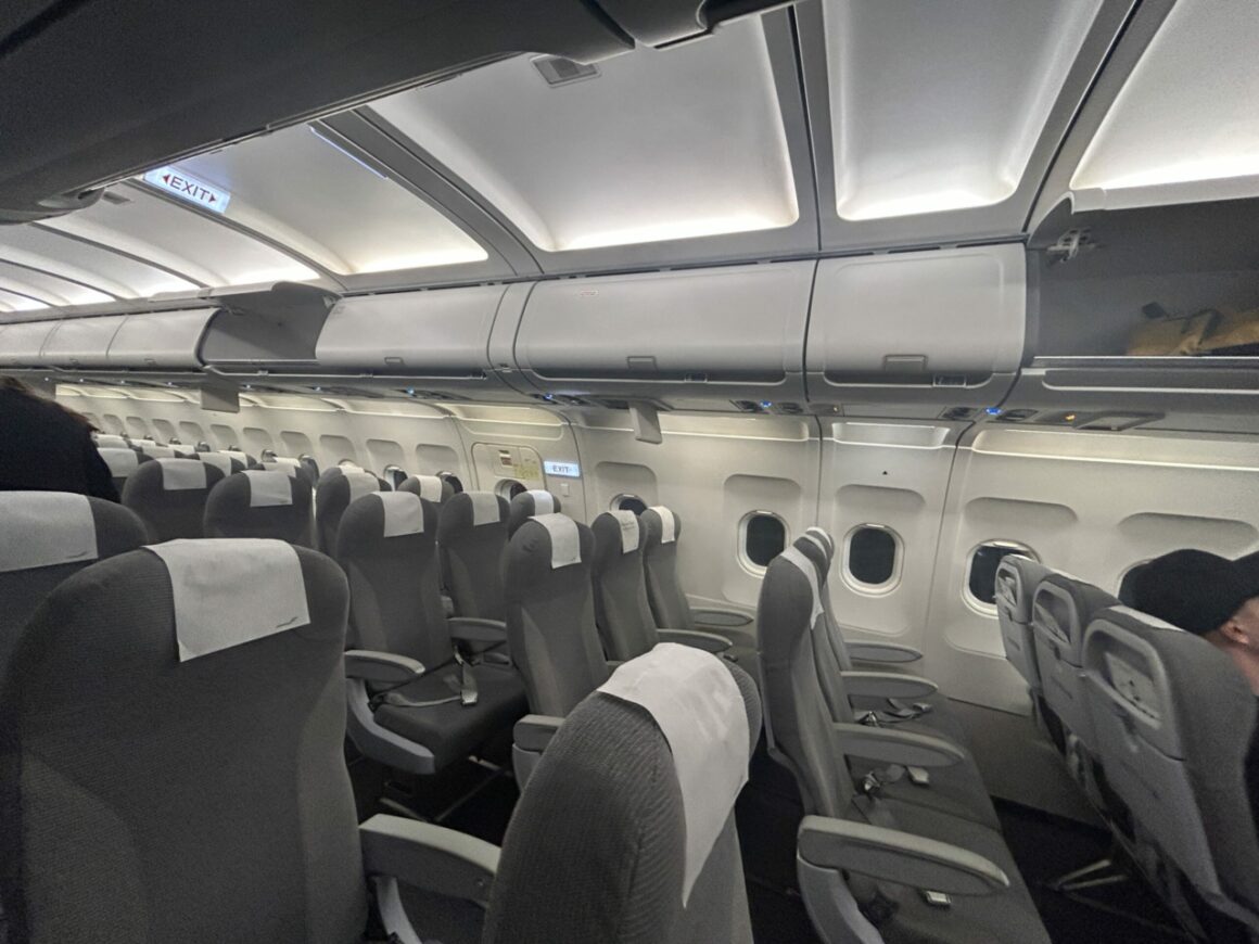 Finnair economy class cabin 