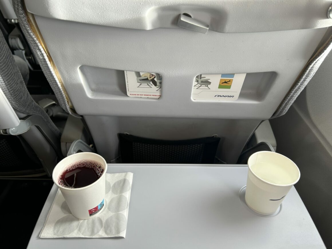 Finnair economy class food and drink 