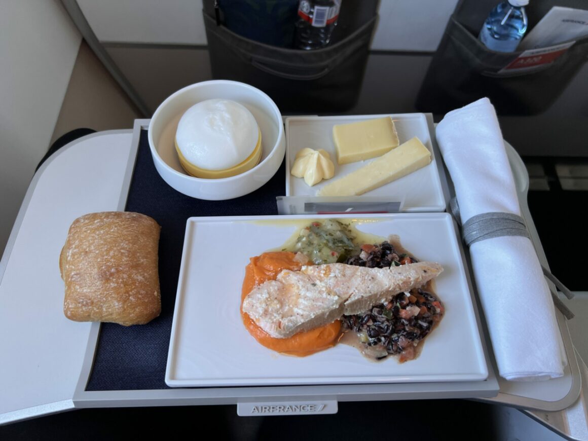 Air France Business Class salmon