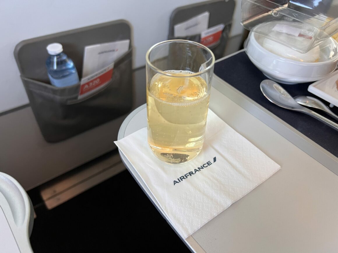 Air France Business Class champagne