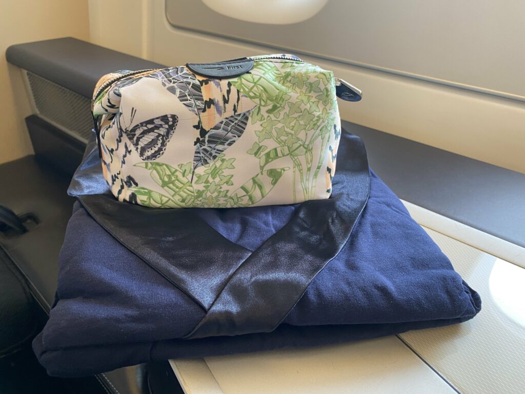 British Airways A380 First class sleepwear