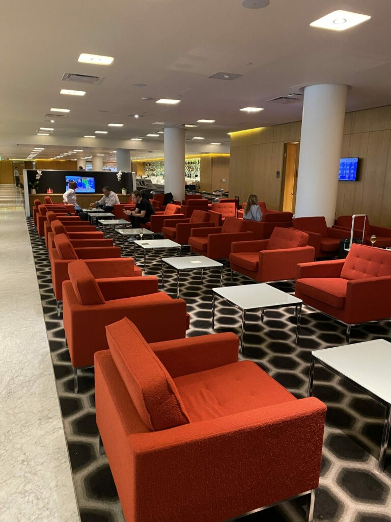 The Qantas First Class lounge restaurant 
