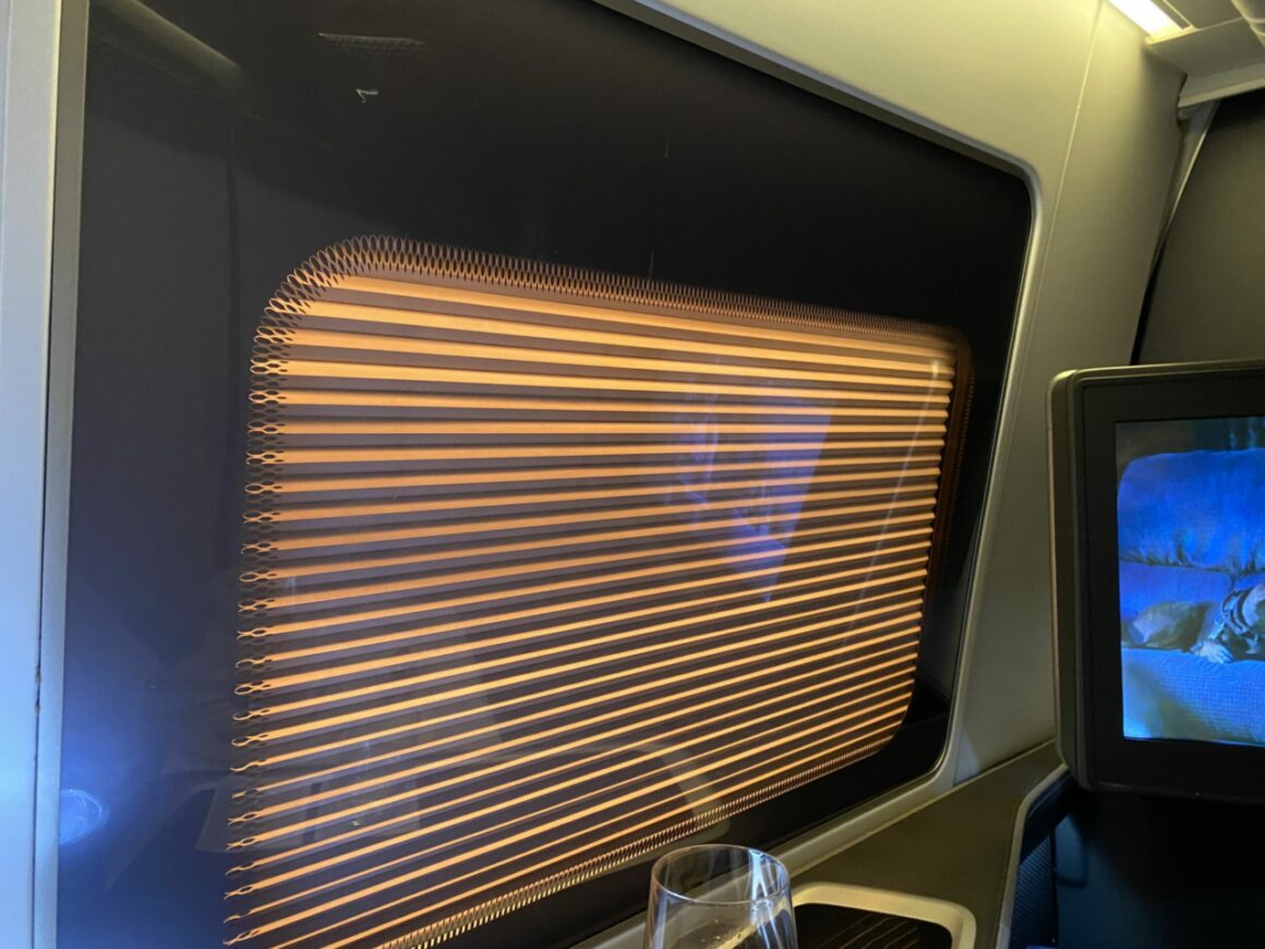 British Airways new first class suite window 