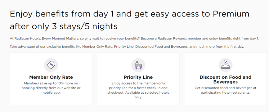benefits of signing up to the radisson rewards program