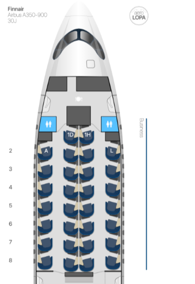 Finnair A350 new mall air lounge config