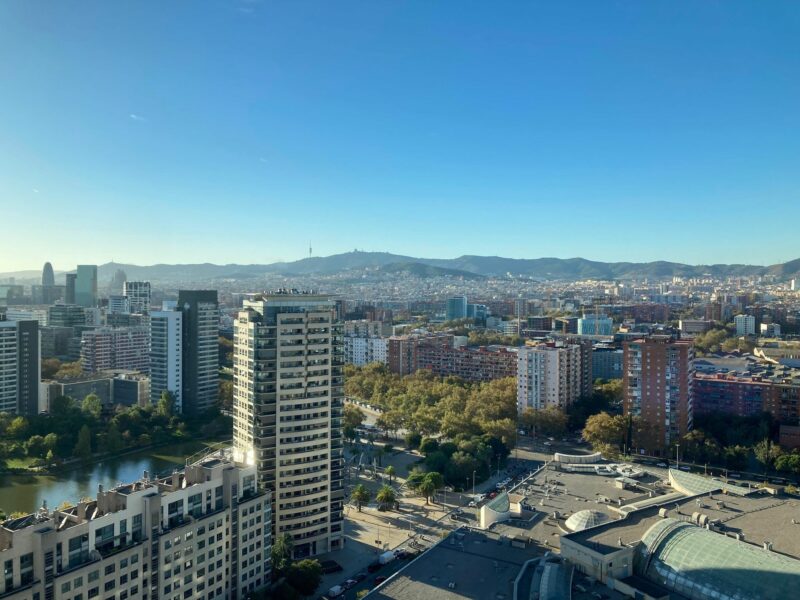 the Hilton Diaganol Mar Barcelona, view from the 22nd Floor