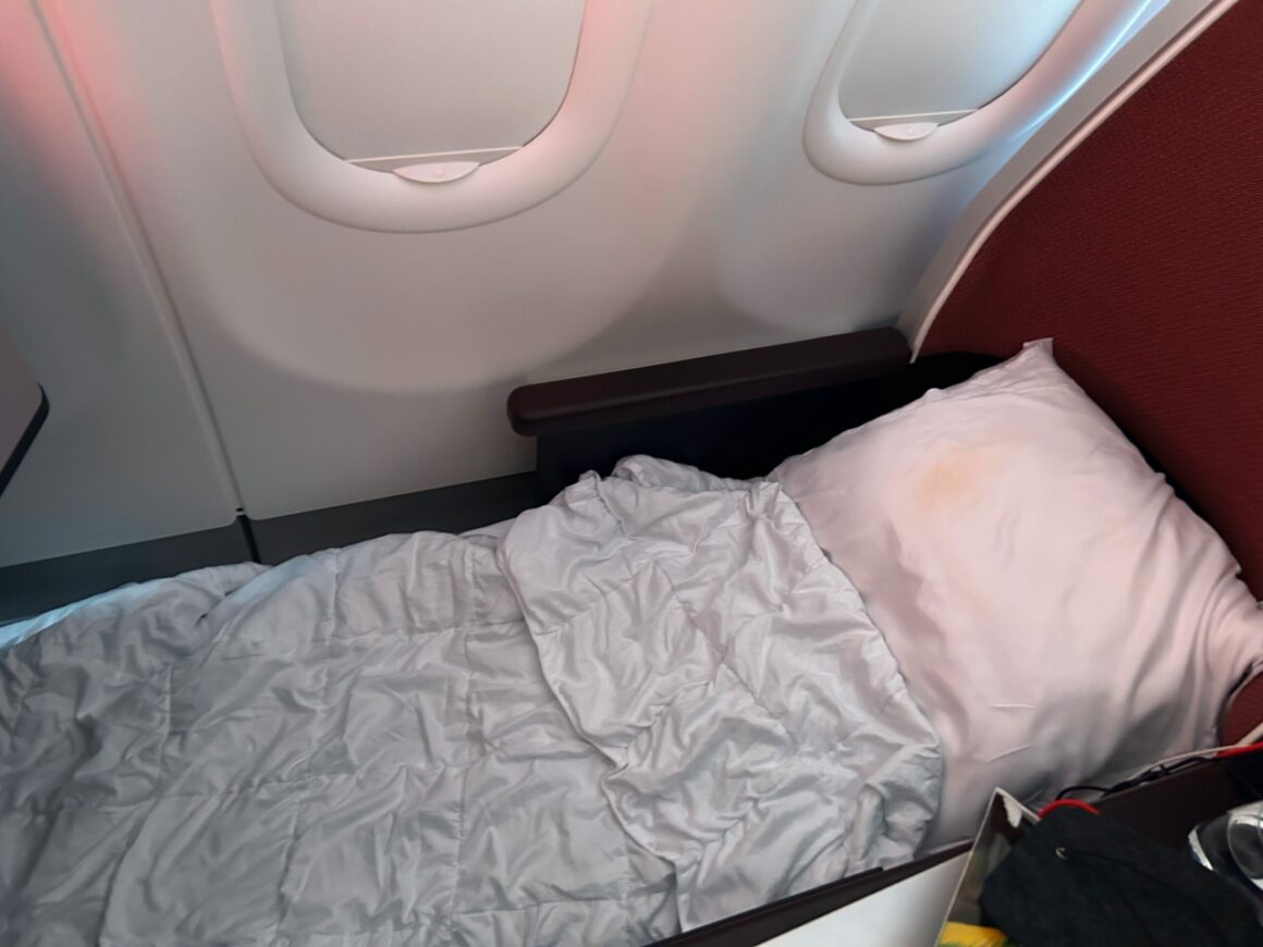 Virgin Atlantic Upper Class A330neo made up bed