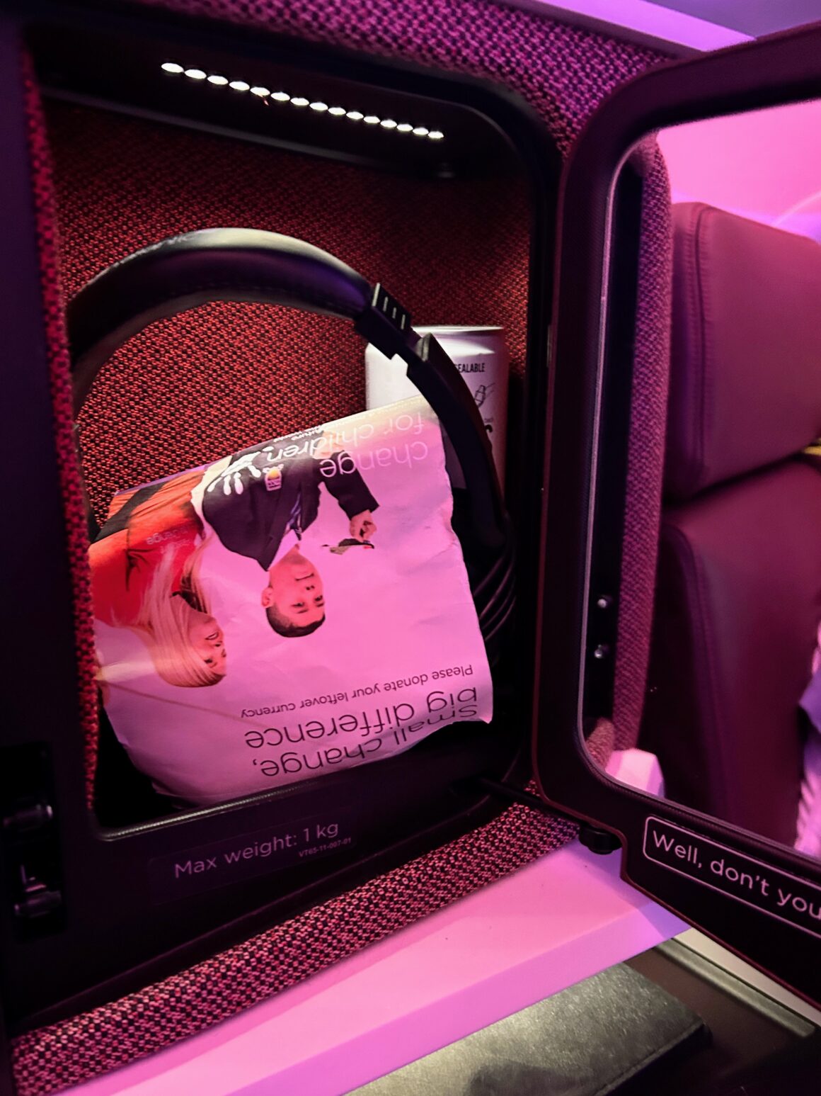 Virgin Atlantic Upper Class A330neo headphones 