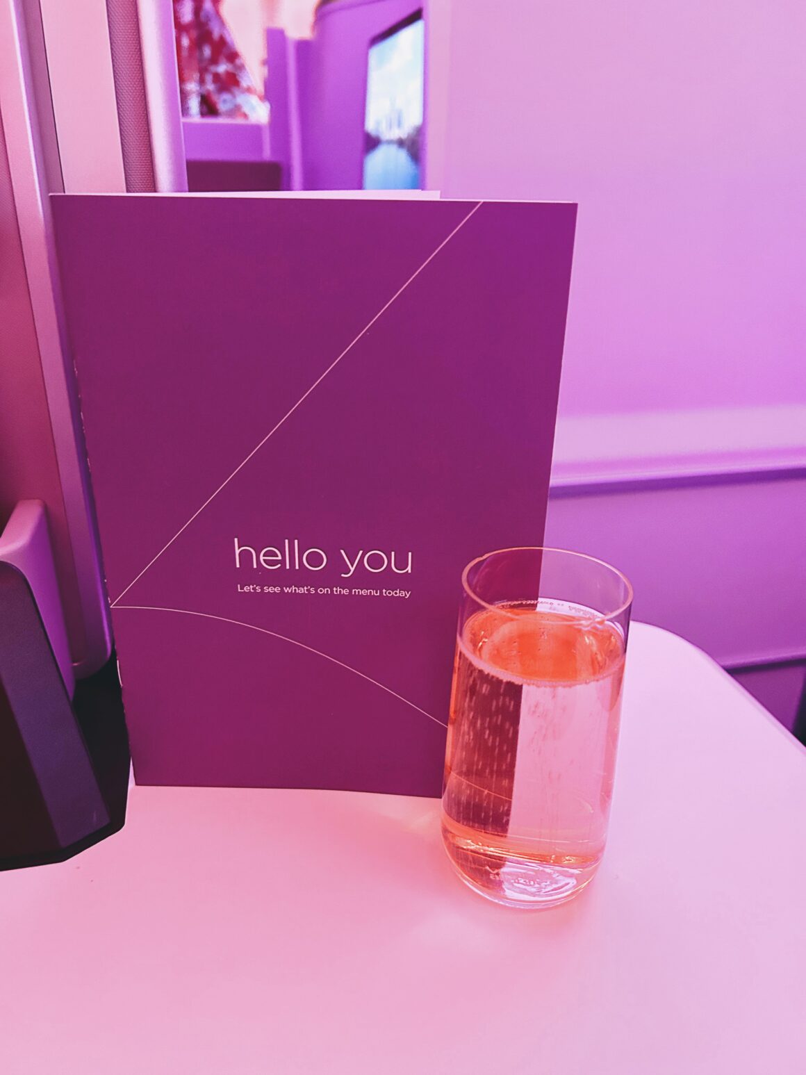 Virgin Atlantic Upper Class A330neo Menu 