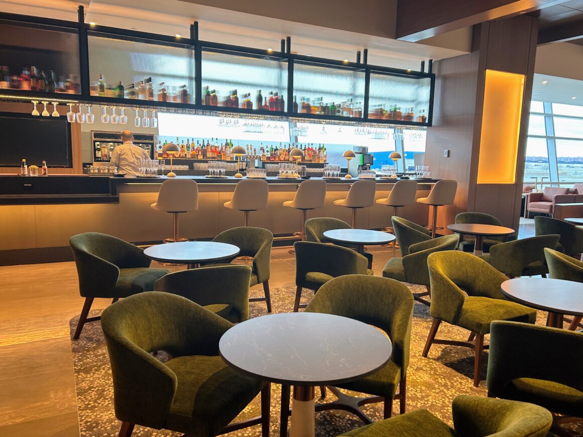 Soho Bar Area JFK Business Class Lounge
