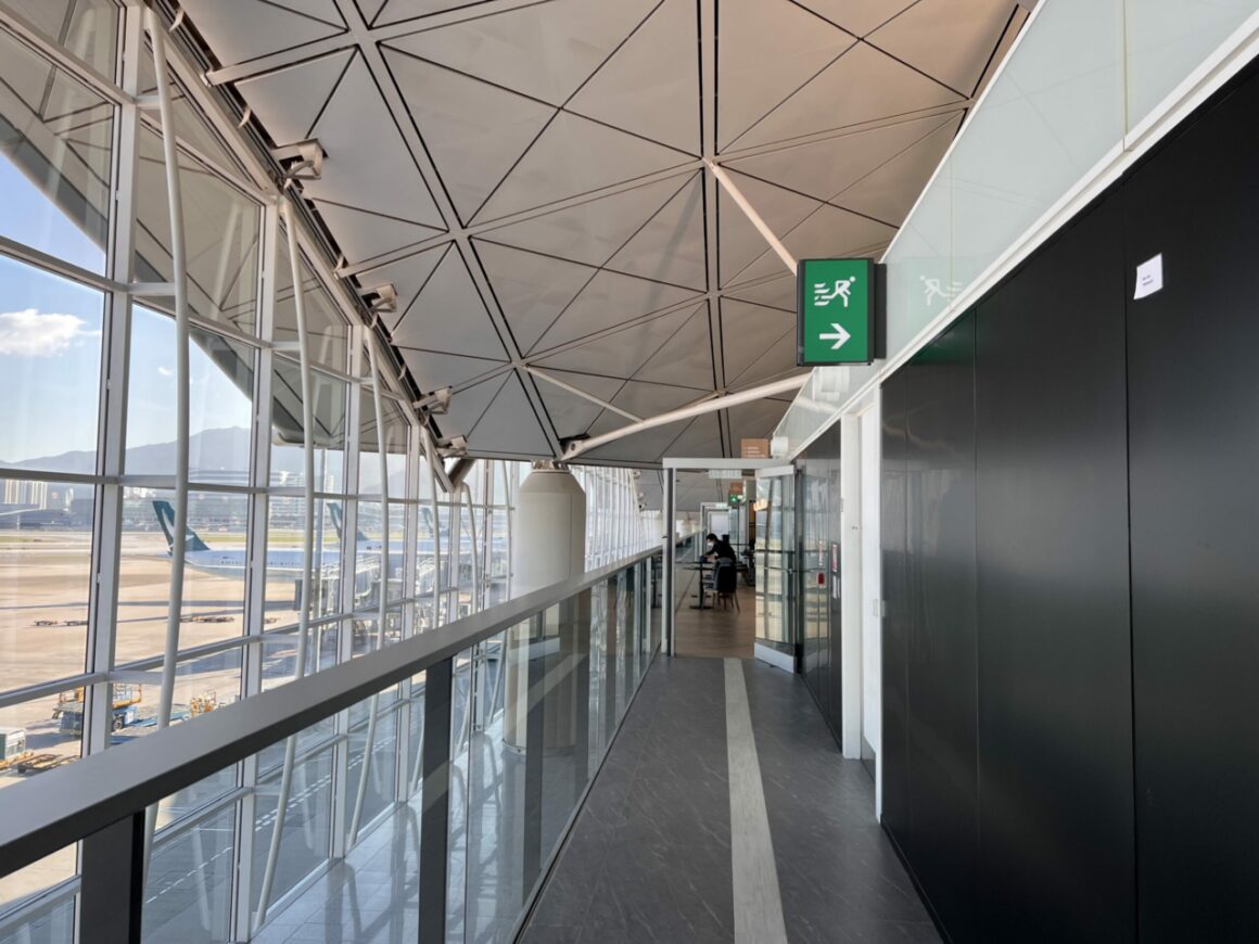 long corridor at Chase Sapphire Lounge by the Club