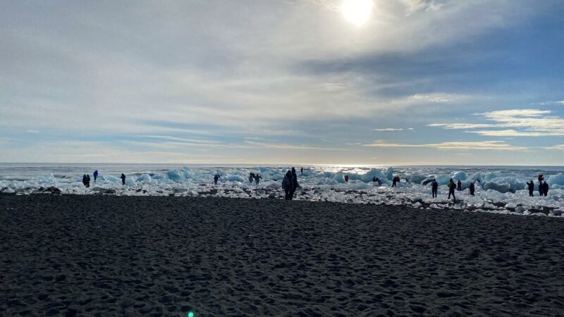 Jokulsarlon Lagoon Sunset.