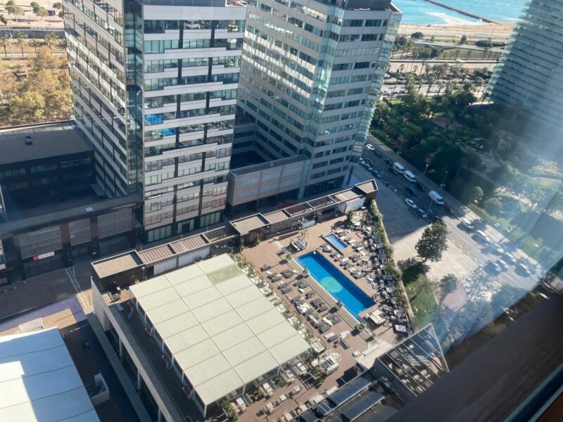 puro beach club, room view at the hilton diaganol mar