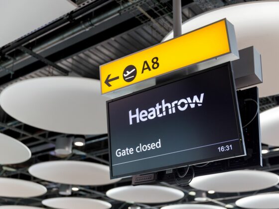Heathrow gate sign
