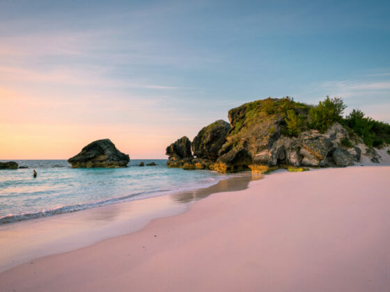 Bermuda with its pink sand beaches