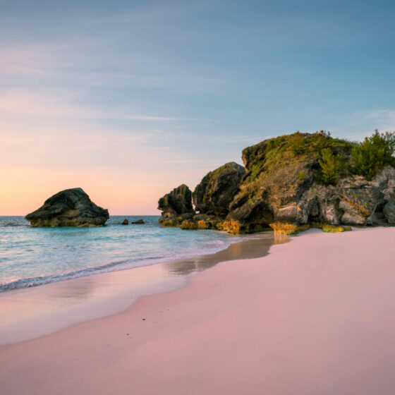 Bermuda with its pink sand beaches