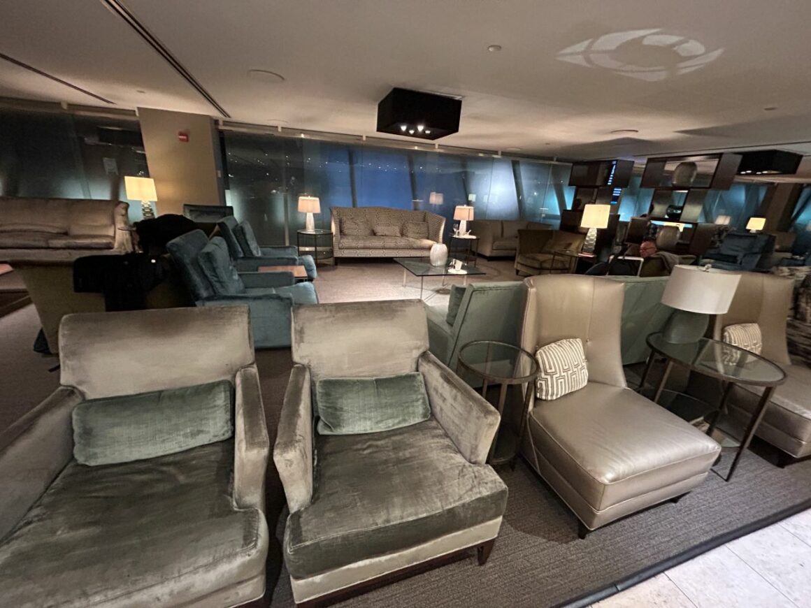 British Airways Concorde Room Lounge at Night