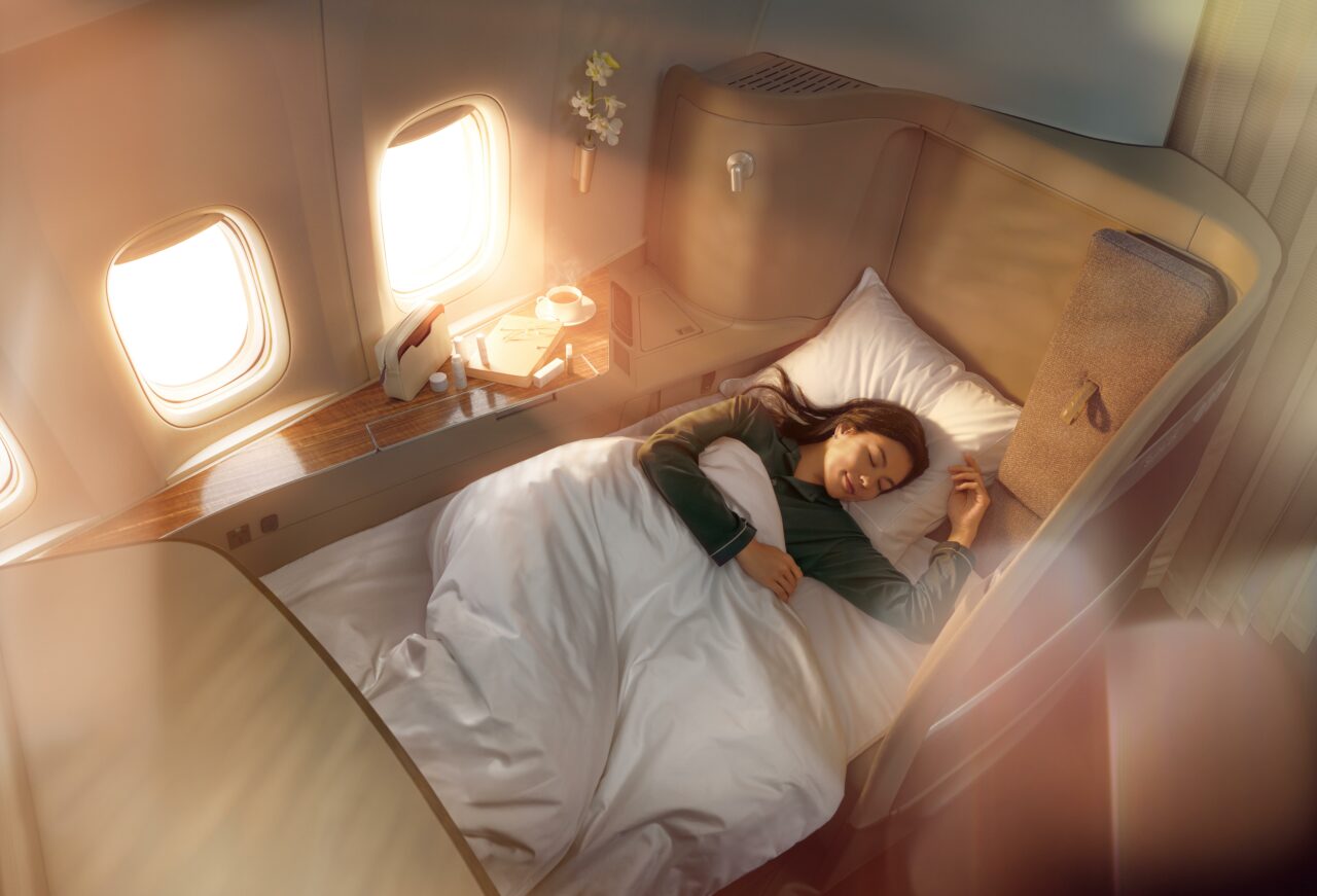 Cathay Pacific Soft Bedding and Premium Amenities
