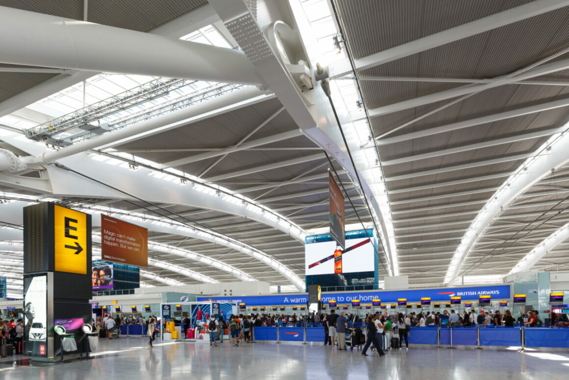London Heathrow airport (LHR) in the United Kingdom.