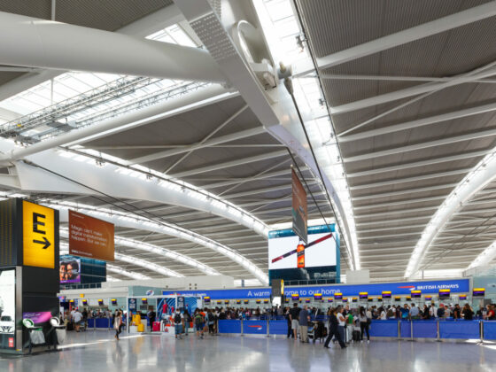 London Heathrow airport (LHR) in the United Kingdom.