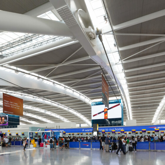 London Heathrow airport (LHR) in the United Kingdom.