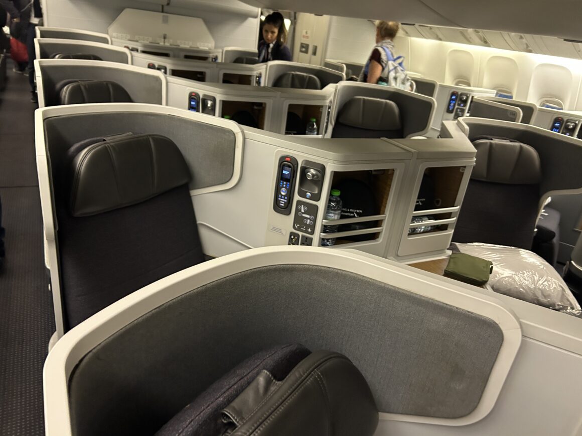 American Airlines B777-300ER Business Class middle seats 