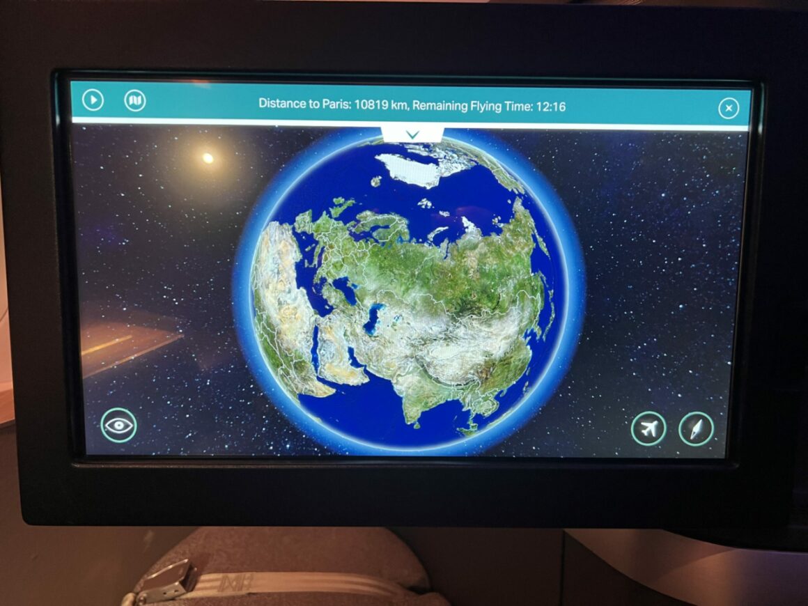 Cathay Pacific 777-300ER Business Class IFE Screen