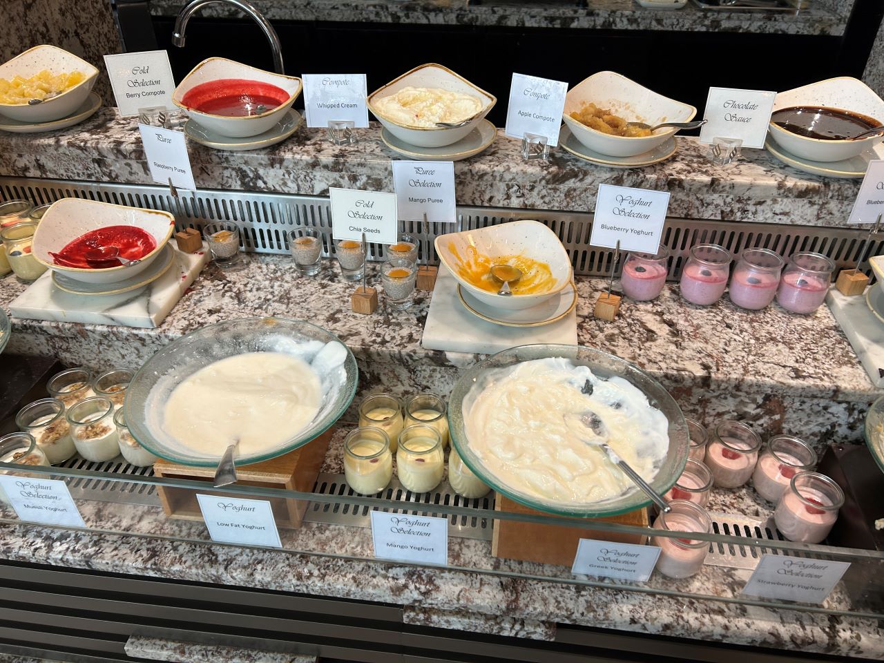 Jumeirah Emirates Tower Yogurt Section in Buffet