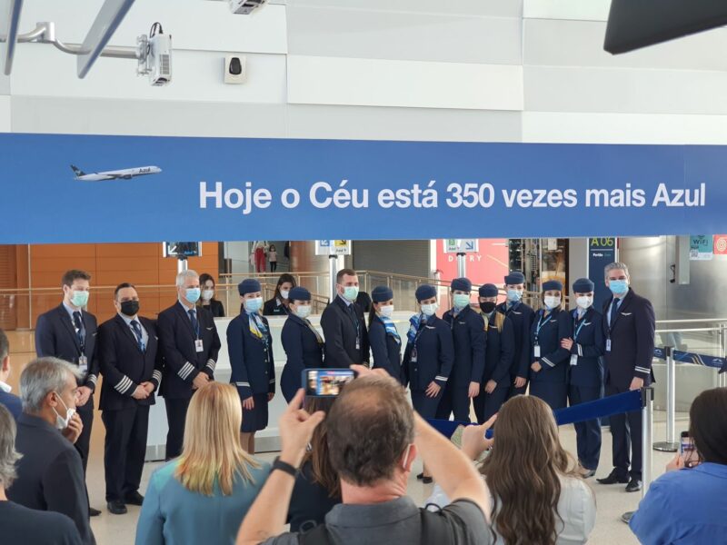 Azul Airport Crew Posing 