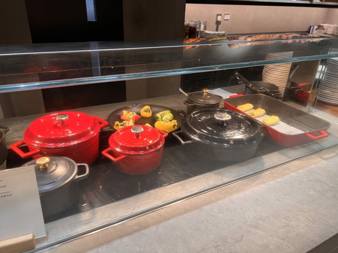 Cathay Pacific's 'The Pier' Business Class Lounge food selection