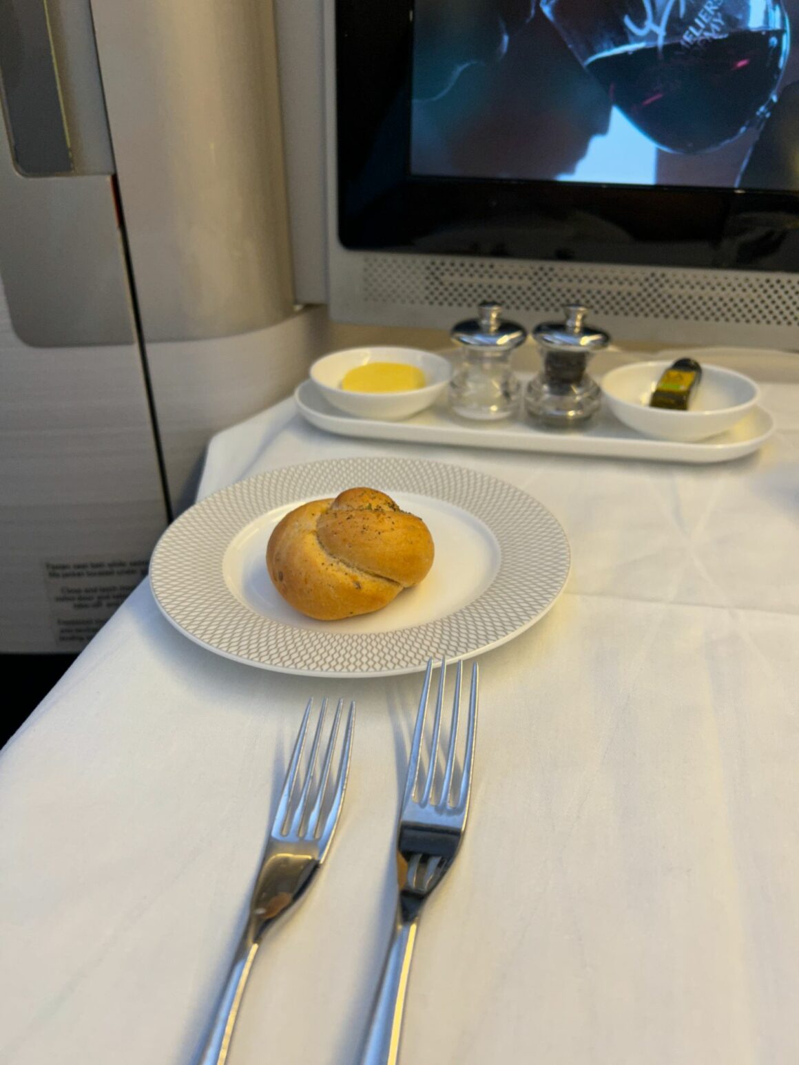 British Airways B777 First class Snacks 