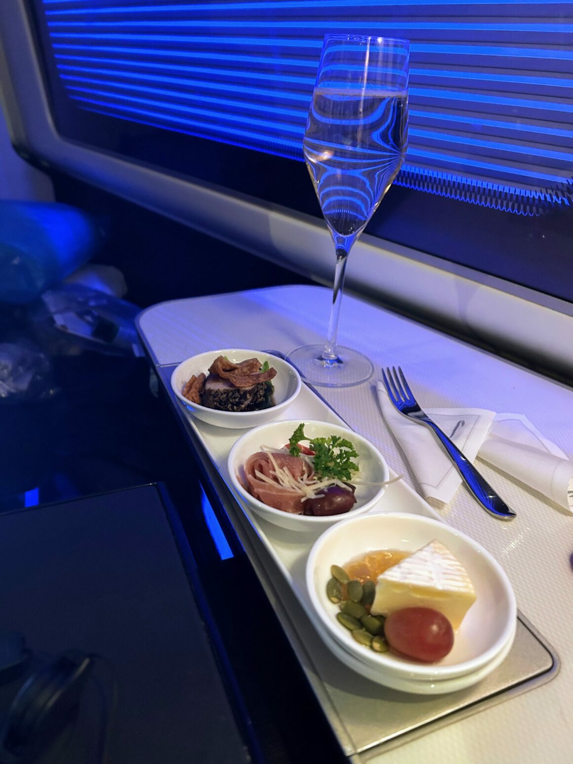 British Airways First class Food 