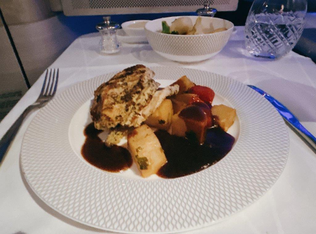 British Airways First class Beef Rib 