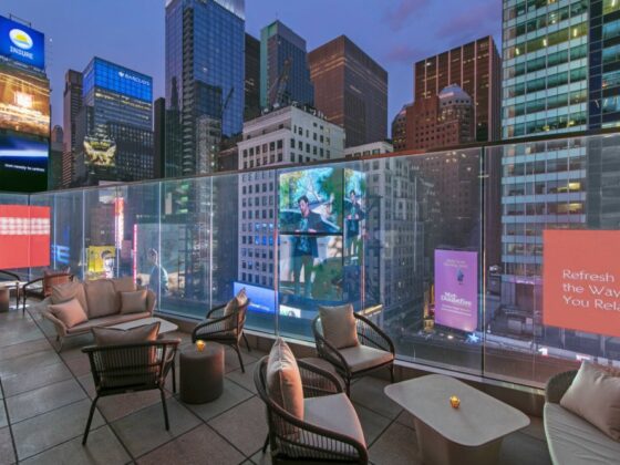 New York Marriott Marquis Perch outdoor bar