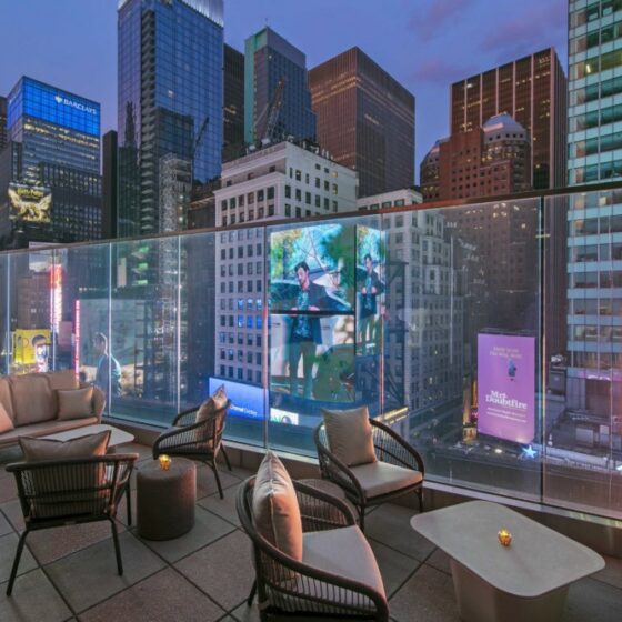 New York Marriott Marquis Perch outdoor bar