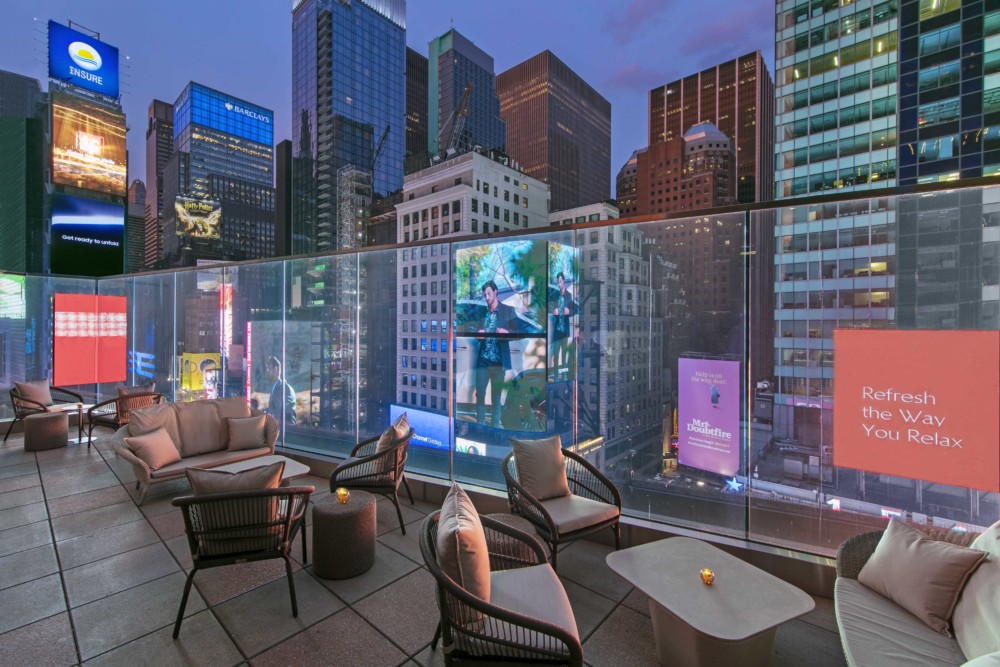 New York Marriott Marquis Perch outdoor bar