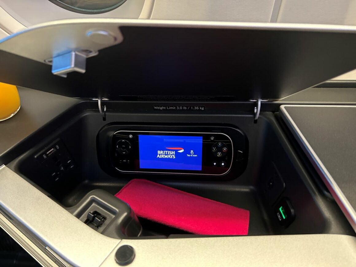 British Airways Club World Seat Control