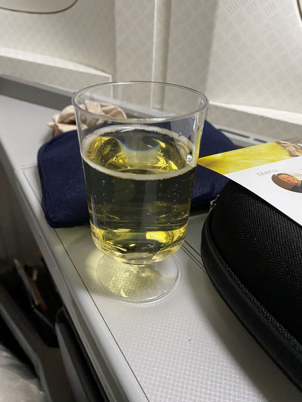 American Airlines Business Class Champagne