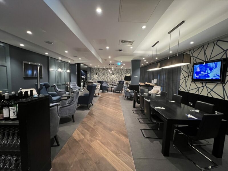 Opposite the bar of Gatwick's Premium Clubroom Lounge