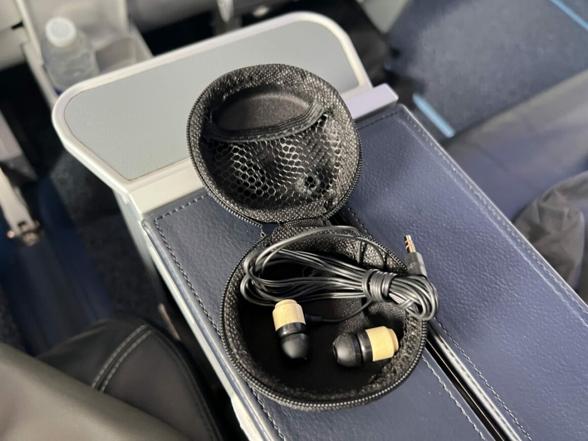 Air Transat Club Class earphones