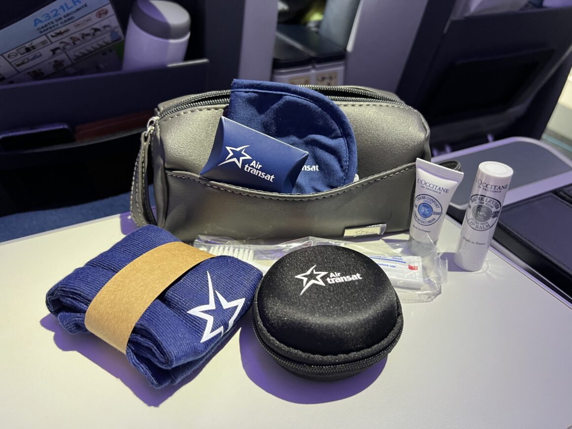 Air Transat Club Class Amenity Kit