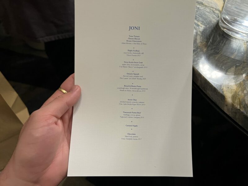 Joni Restaurant Menu 