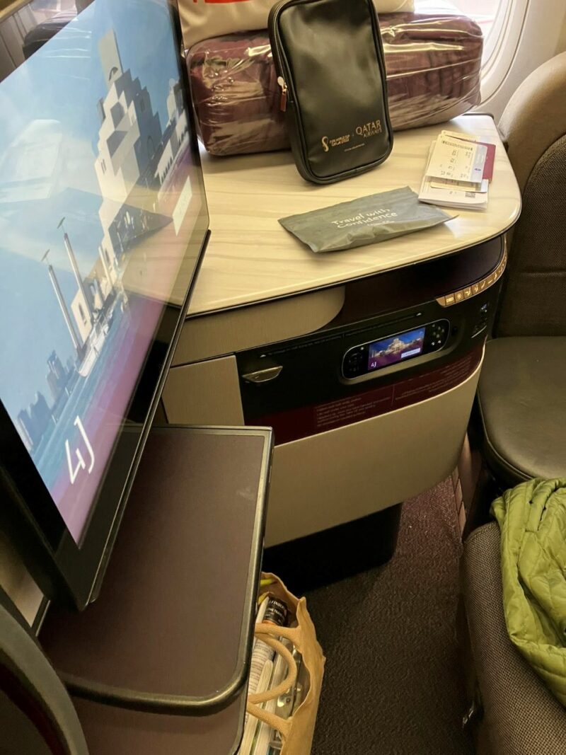 Qatar Airways QSuites Business Class IFE Screen 