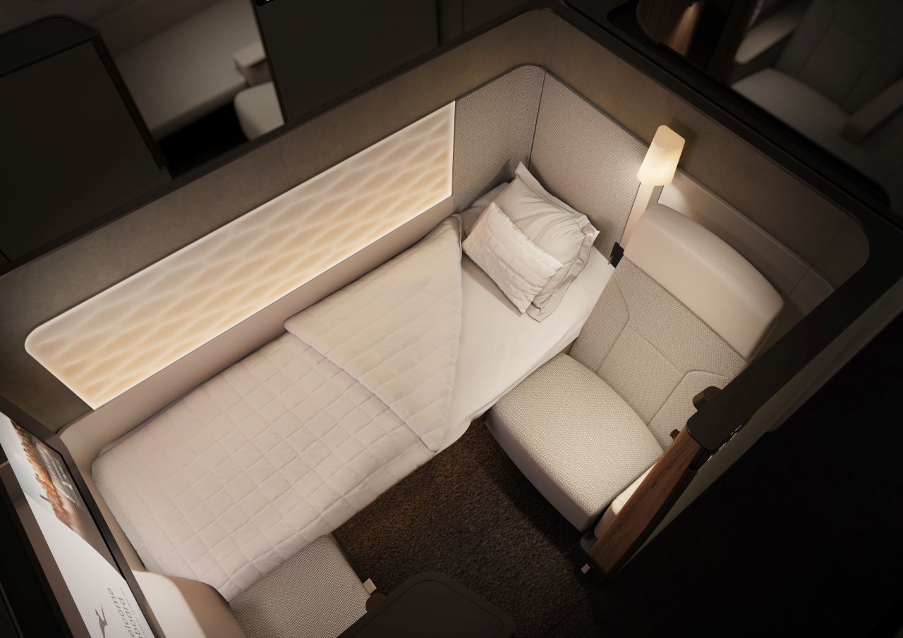 Qantas First Class A350 Cabin