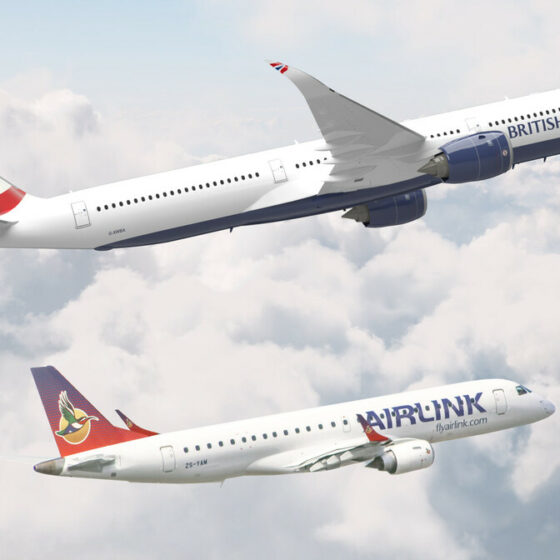 British Airways codehsare with Airlink