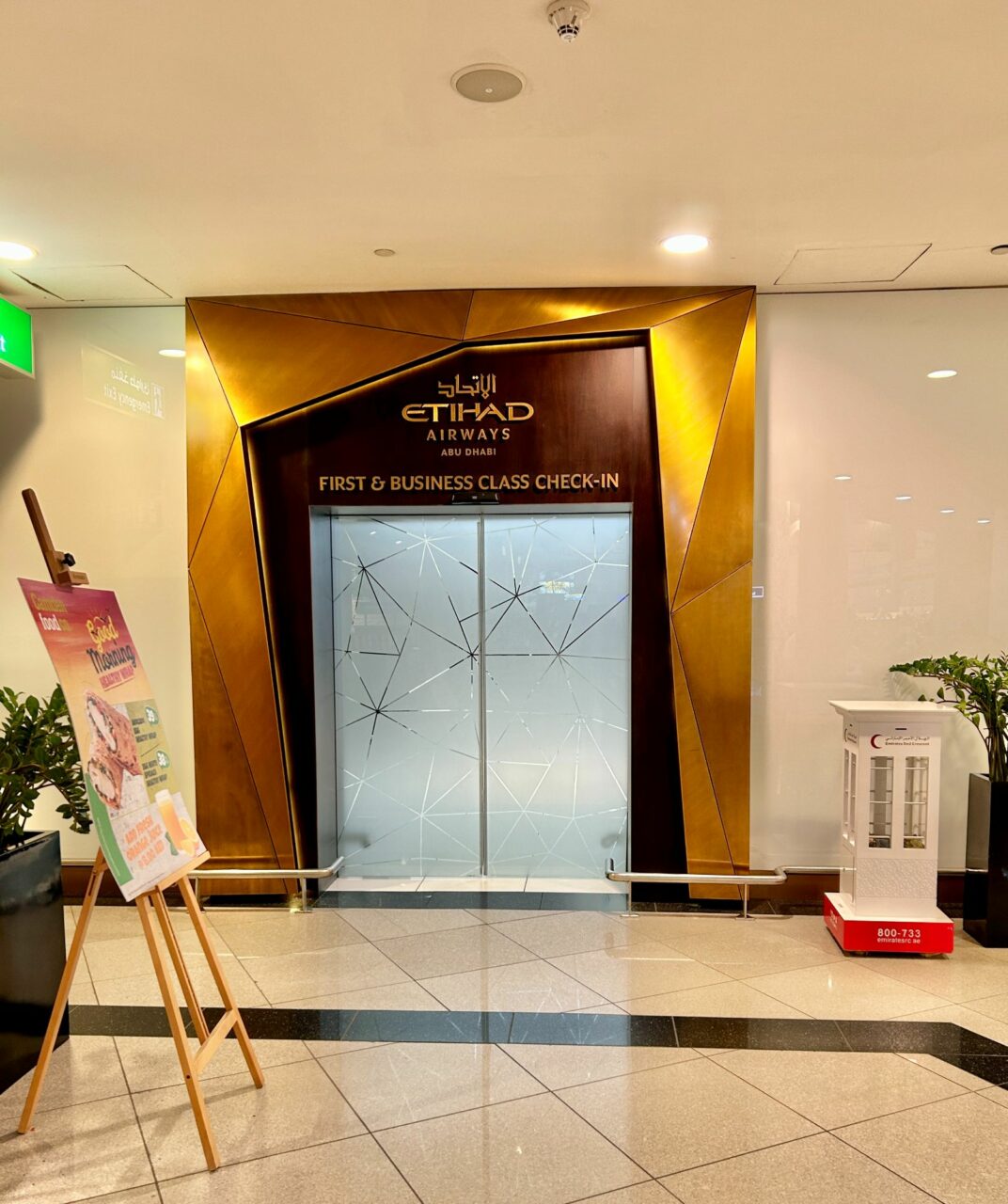 Etihad Airways First and Business Class Check-In