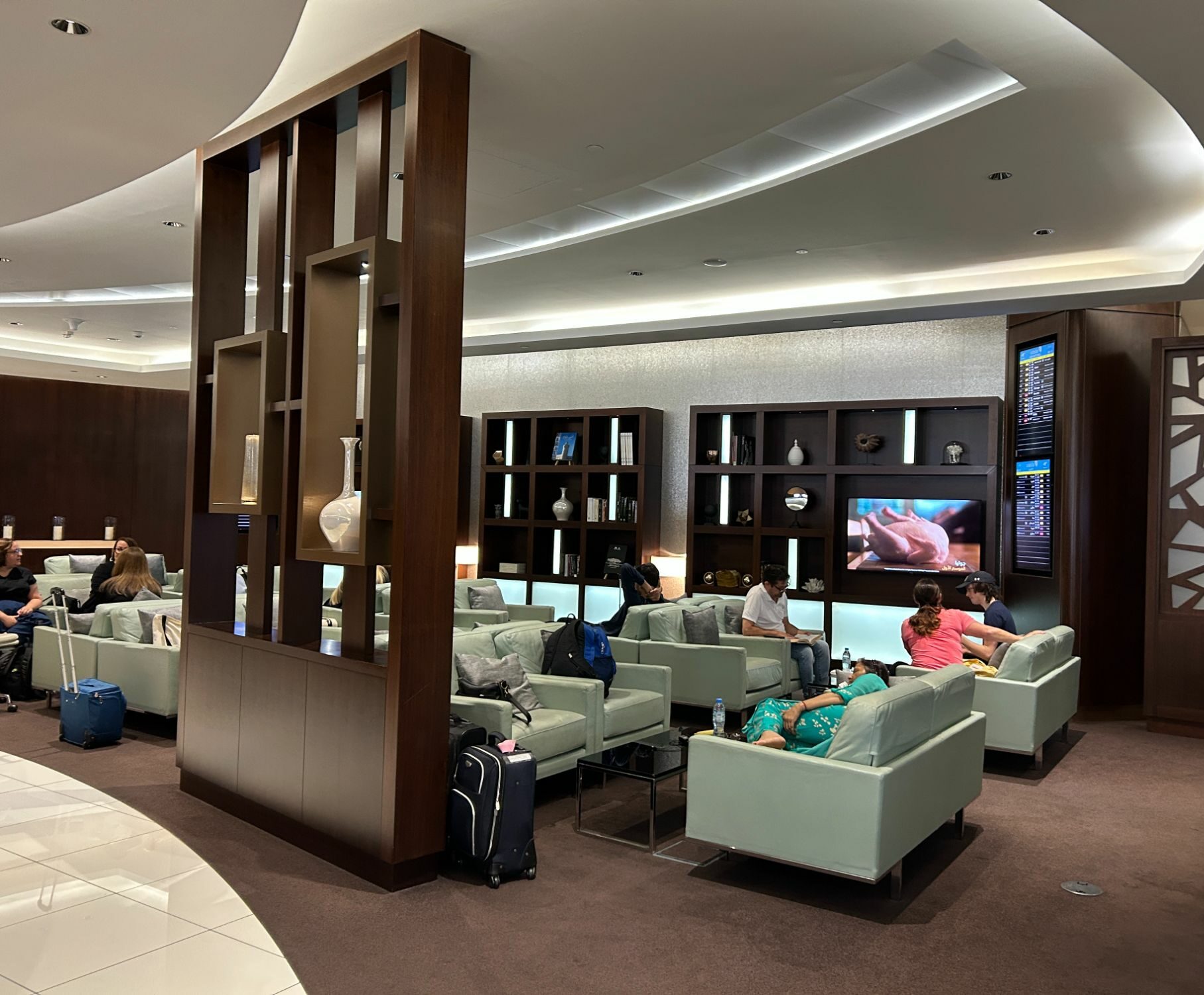 Etihad business class lounge interiors 