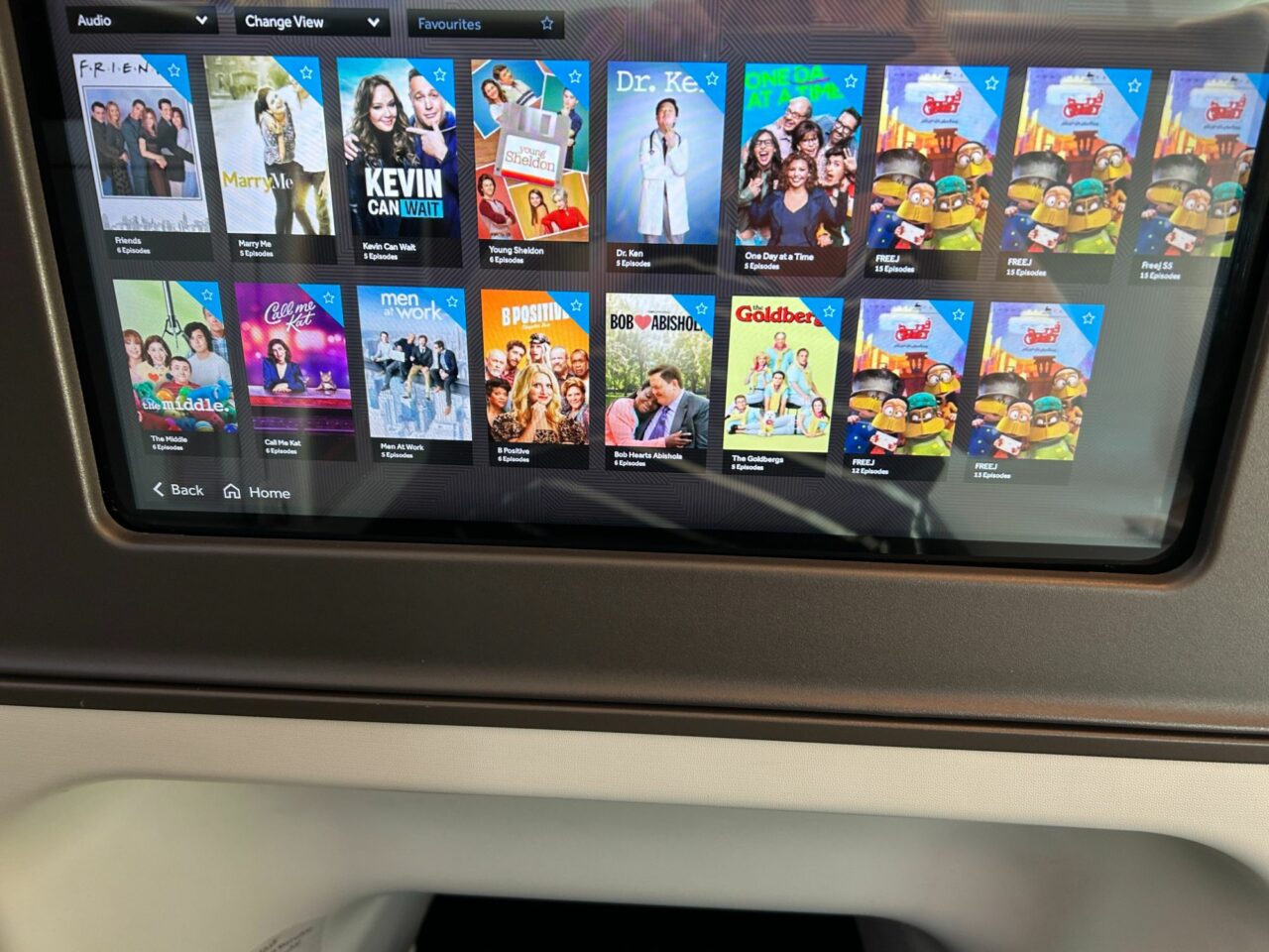 FlyDubai B737 MAX business class IFE Screen Entertainment 